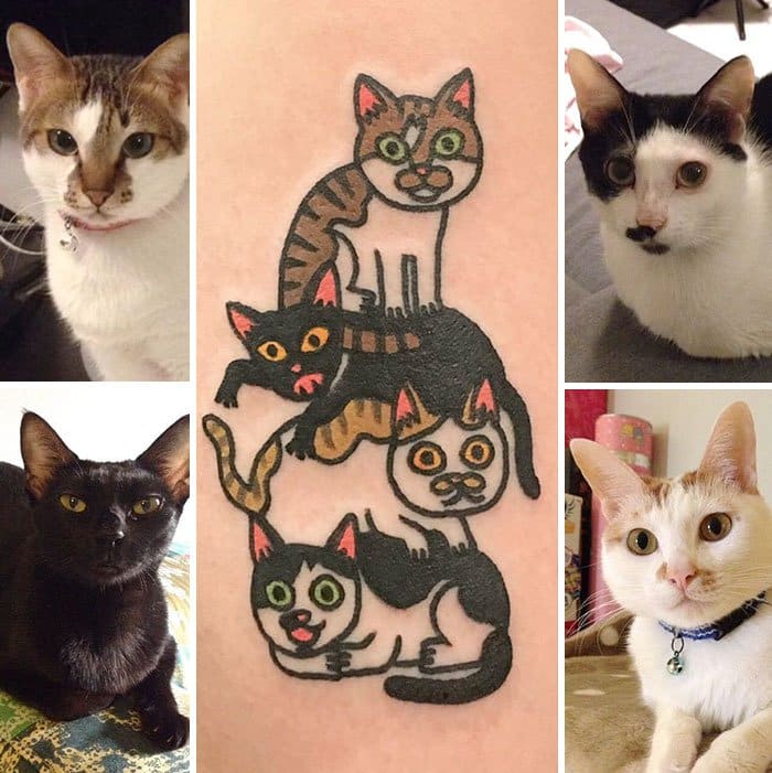 pet-tattoos-jiran cat tower stack