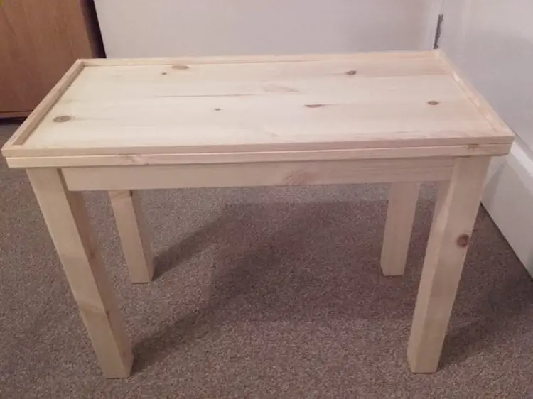 plain wooden table
