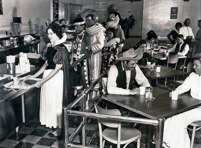 rare historical photographs disney employee cafe