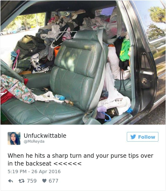 relatable-female tweets purse tips over