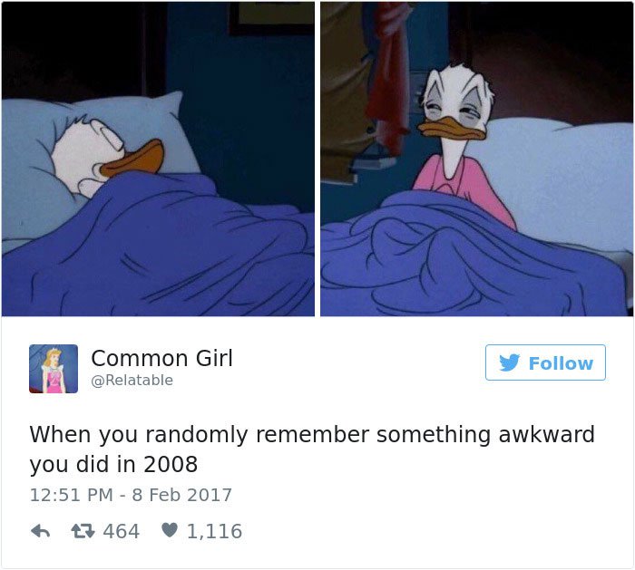 relatable-female tweets randomly remember something