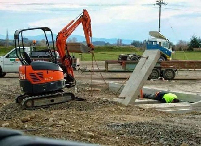 safety fails man hole concrete