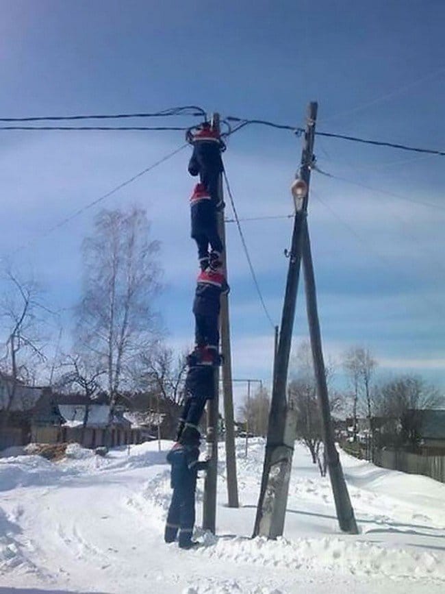 safety fails men shoulders cables