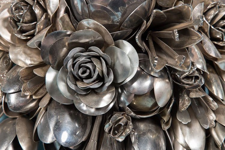 silverware bouquets close up