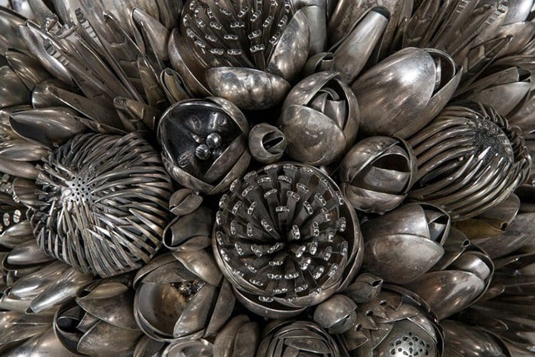 silverware bouquets pine cone