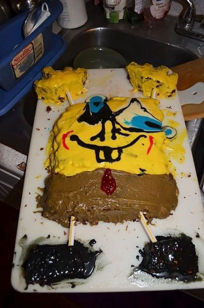 spongebob cake fail
