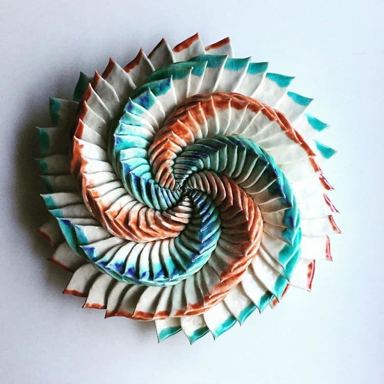 succulent clay sculptures spiral