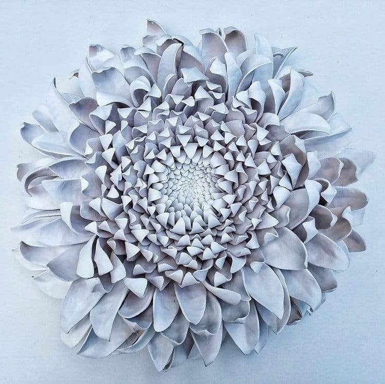 succulent clay sculptures white