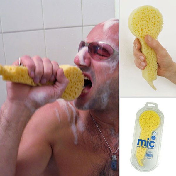 unique inventions sing in shower sponge