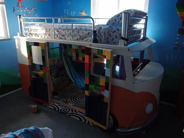 vw camper van bed finished product