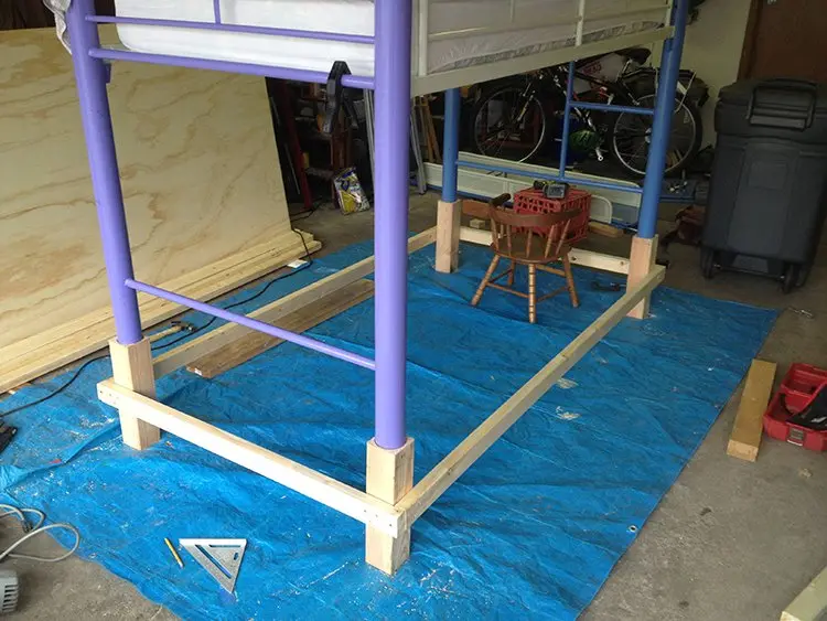 vw camper van bed frame holding in place