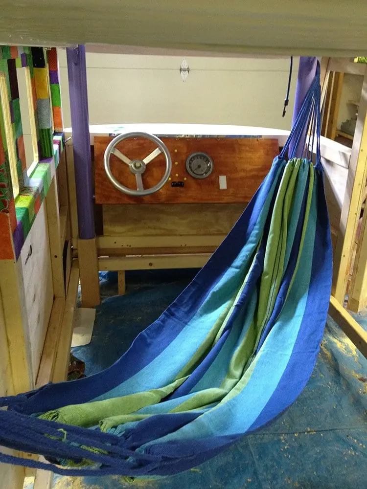 vw camper van bed hammock