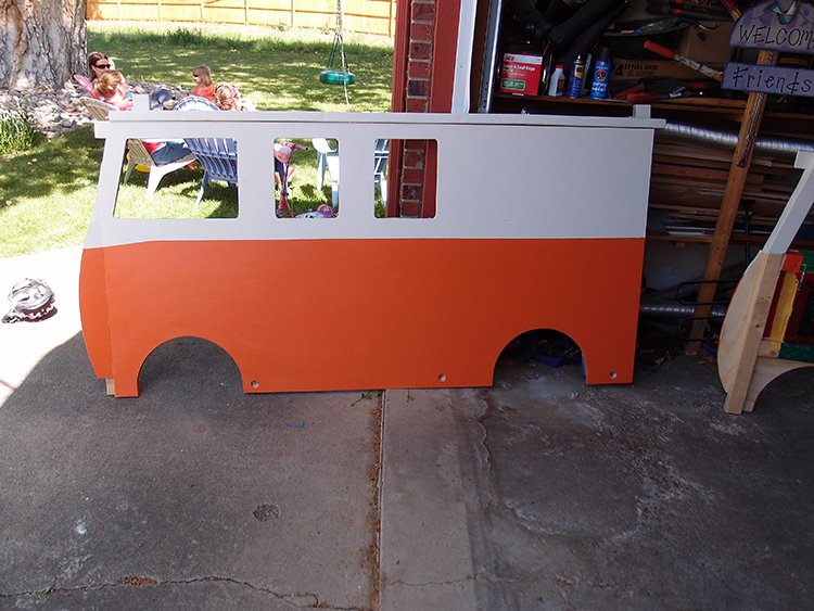 vw camper van bed panels whilst detached