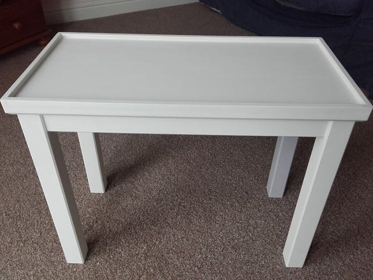 white wood ikea table