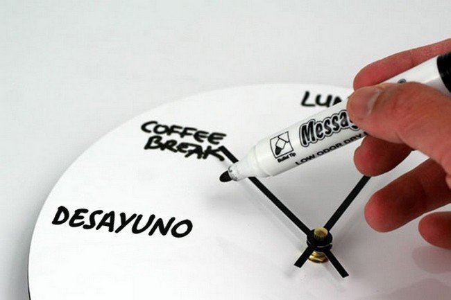 whiteboard wall clock