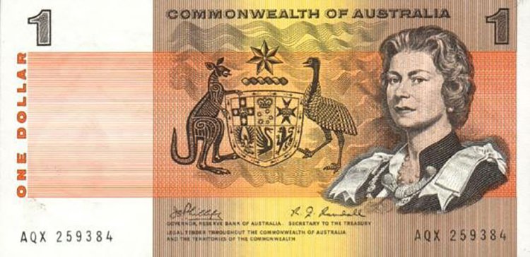 Queen Elizabeth aged 38 australia note