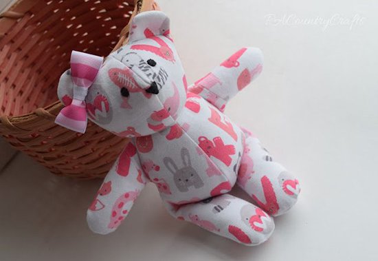 baby clothes into bear pink bunnies