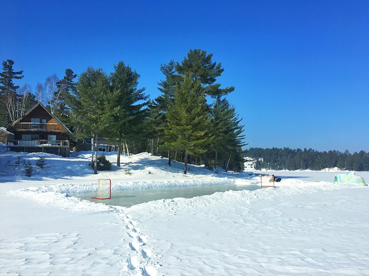 building an igloo ice hockey rink