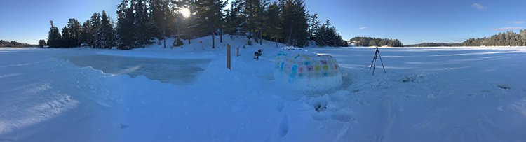 building an igloo panorama view