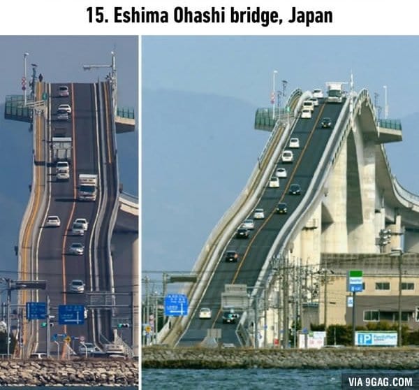 dangerous roads eshima ohashi bridge japan