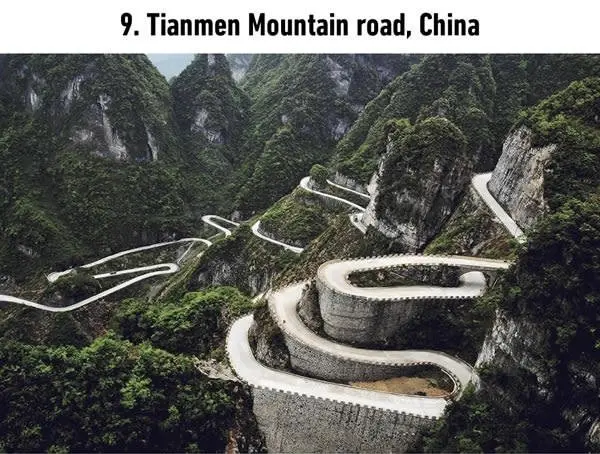 dangerous roads tianmen mountain road china