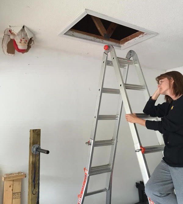 dropped-santa through ceiling