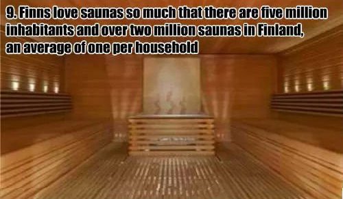 finland facts one sauna per household
