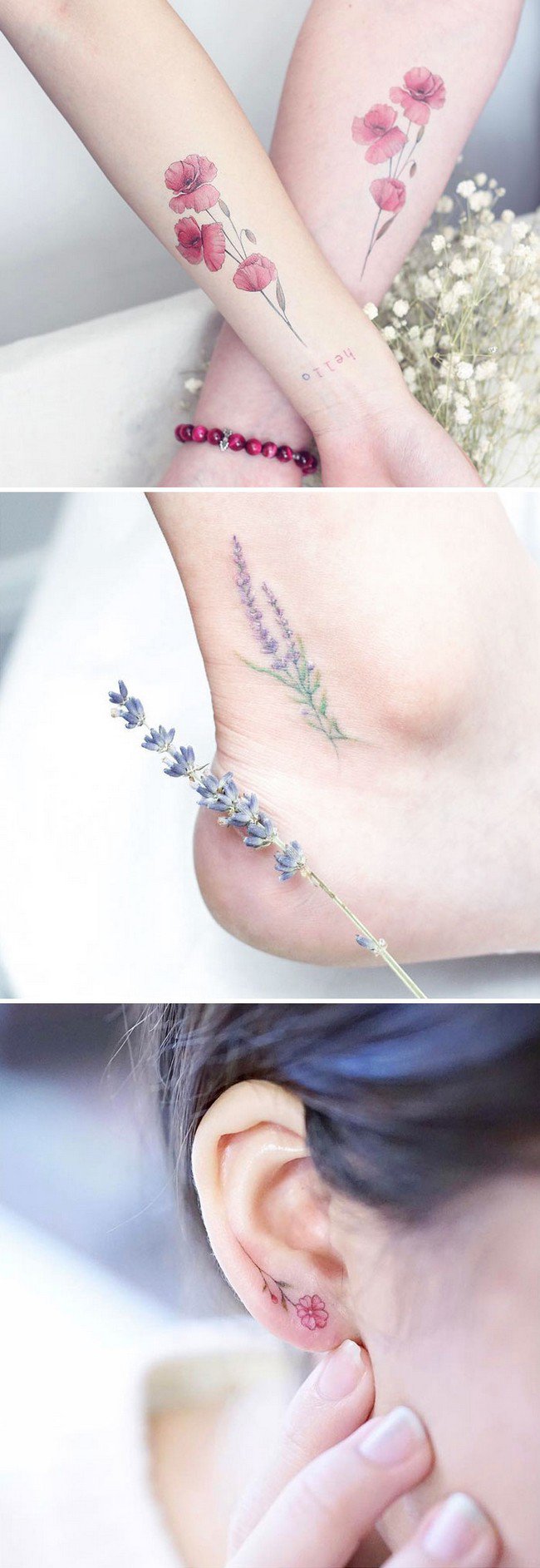 floral tattoo art mini lau