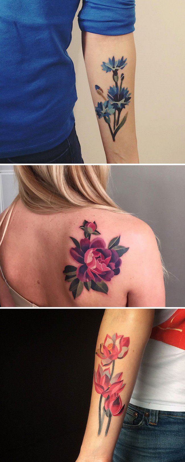 floral tattoo art sasha unisex
