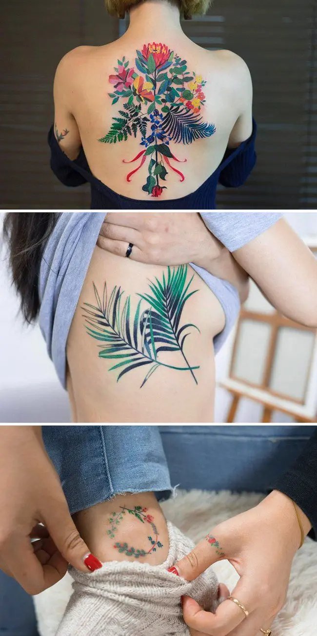 floral tattoo art zihee tattoo