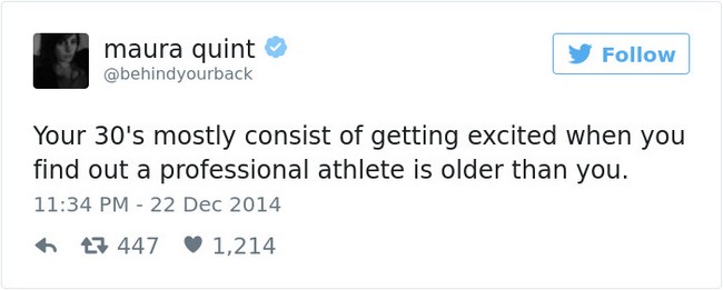 funny tweets aging athlete