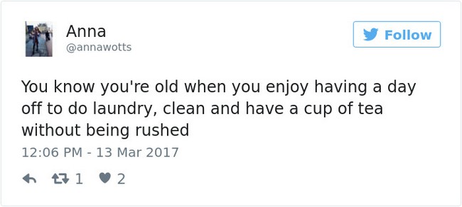 funny tweets aging laundry