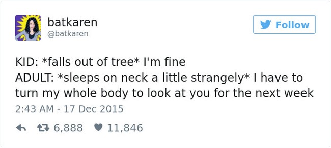 funny tweets aging neck sleep