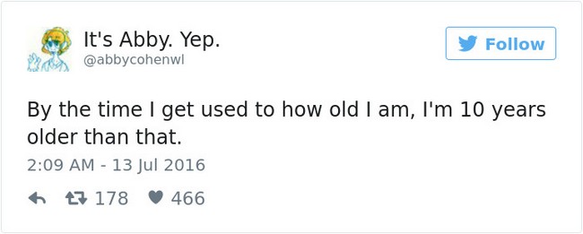 funny tweets aging older