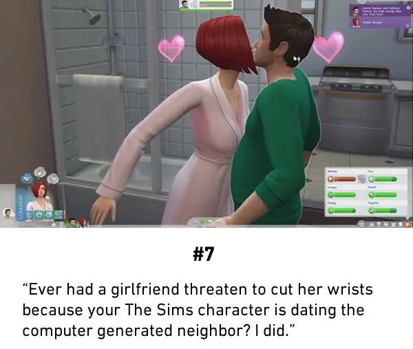 girlfriend jealous of sims dating