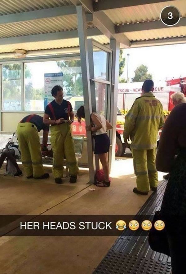 girls head stuck firefighters