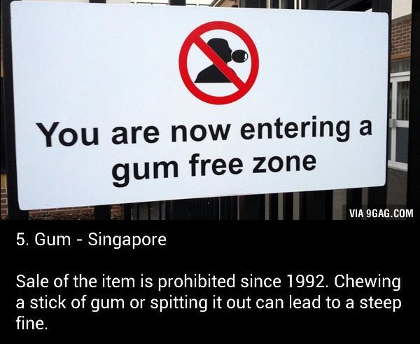 gum banned singapore