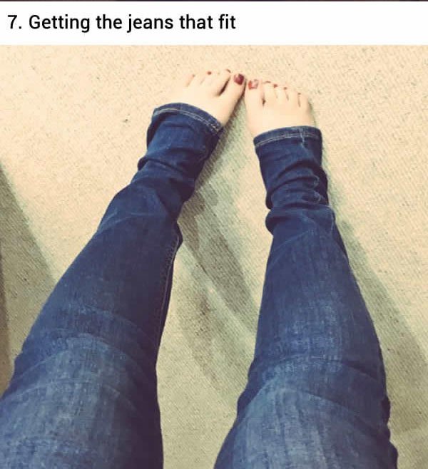 jeans too long