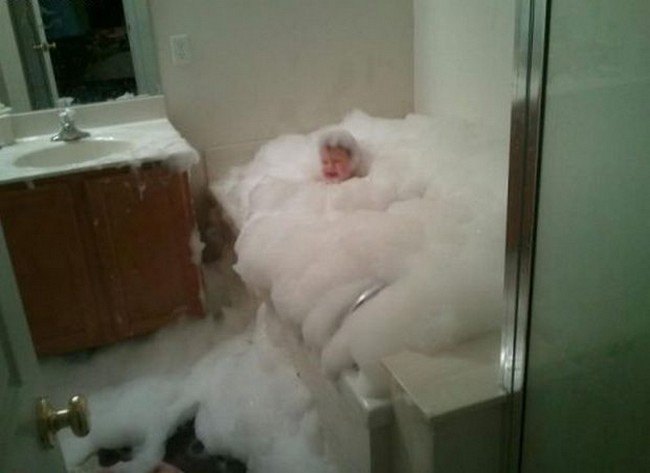 kids photo fails bubble bath overflow