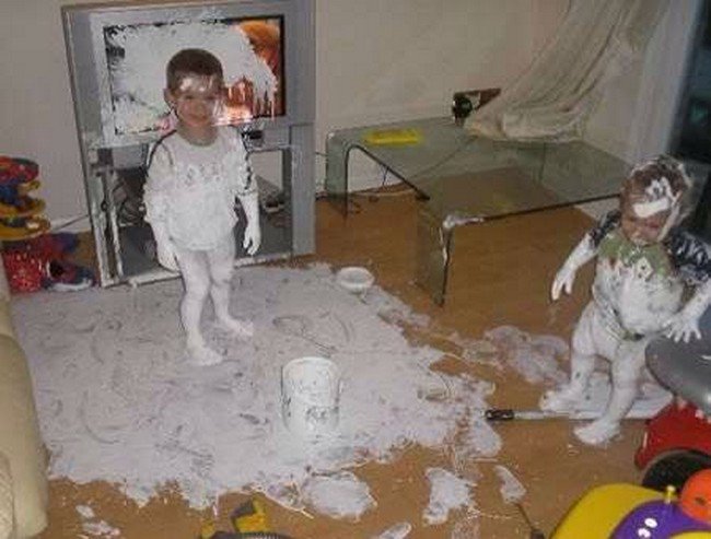 kids photo fails paint everywhere
