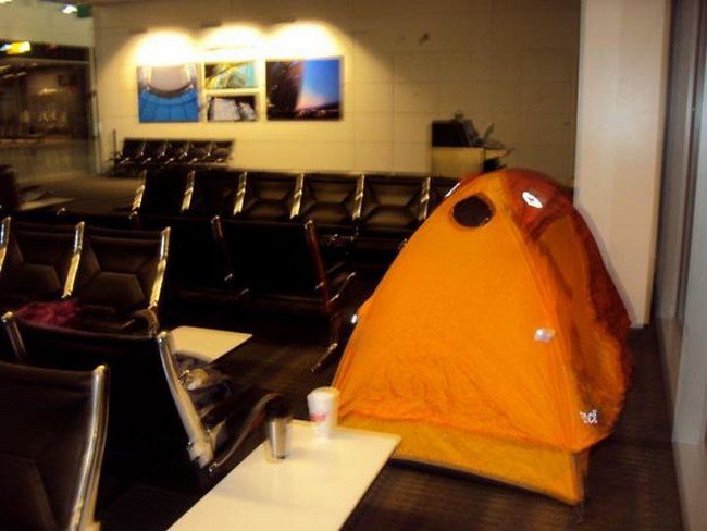 people who dont care tent airport