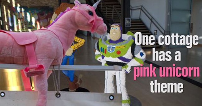 pixar cottage pink unicorn theme