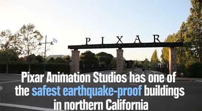 pixar studios has one of the safest earthquake proof buildings in northern california
