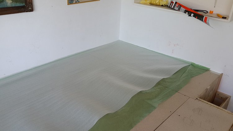 plastic foam layer