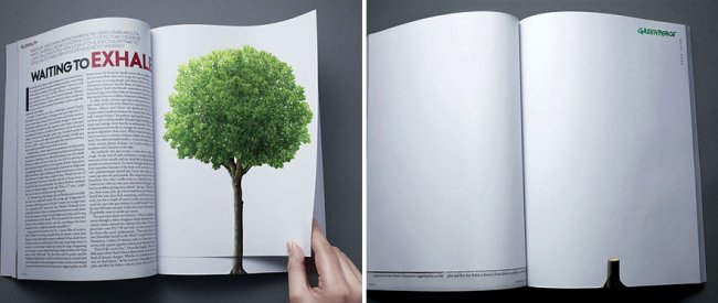 powerful advertising destroying the forest