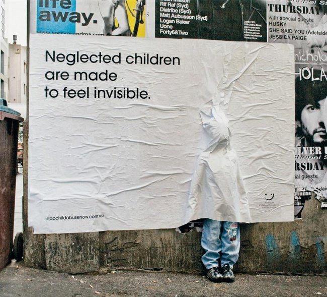powerful advertising neglected children