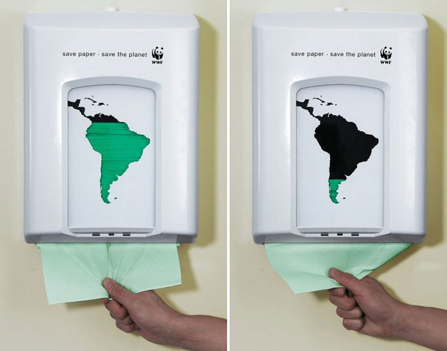 powerful advertising save paper