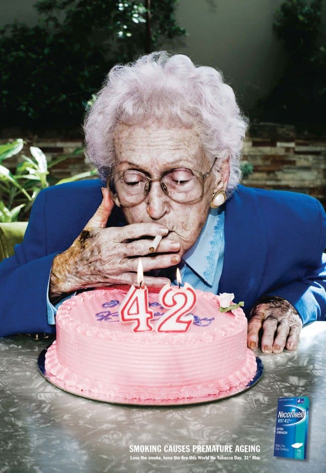 powerful advertising smoking causes premature aging