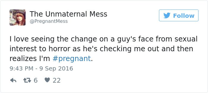 pregnancy tweets checking me out