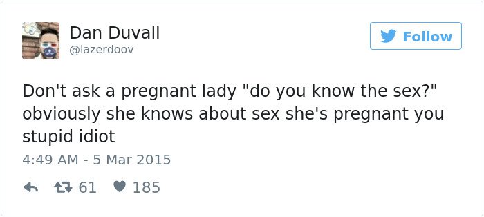 pregnancy tweets do you know the sex